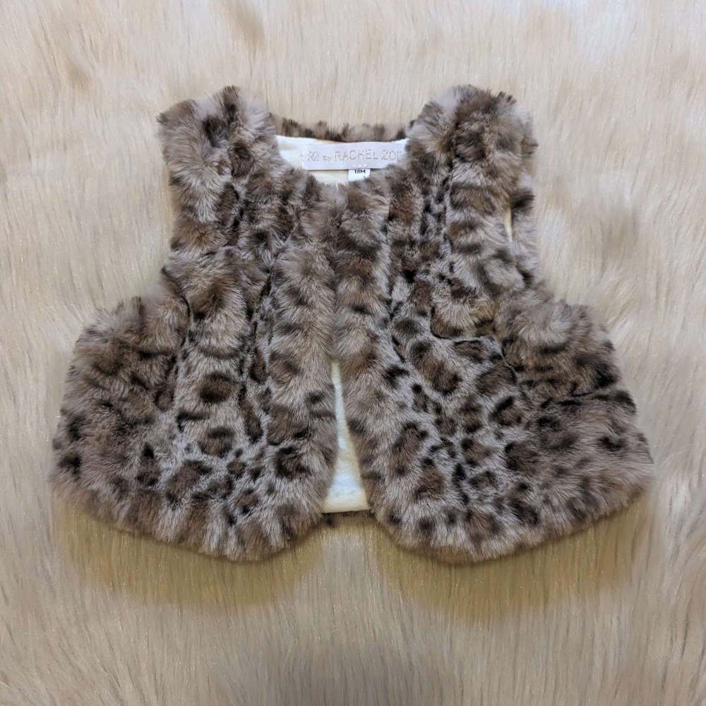 RZ by Rachel Zoe soft leopard print vest size 18 M